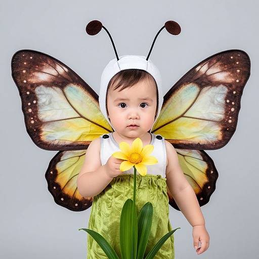 Realistic Infant Butterfly Costume Portrait