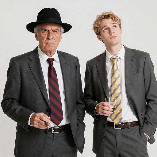 Men in Suits: Formal Contrast Photography