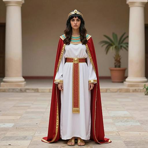 Elegant Woman in Historical Costume