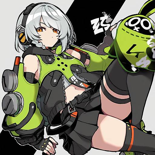 Illustration of Anby demara, zenless zone zero in the style of Takatsuki ichi