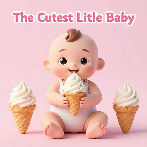 Adorable Little Ice Cream Baby