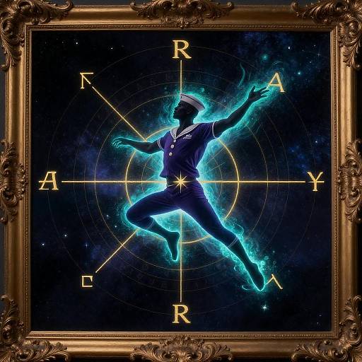 Astral Mariner in Phosphorescent Indigo Night