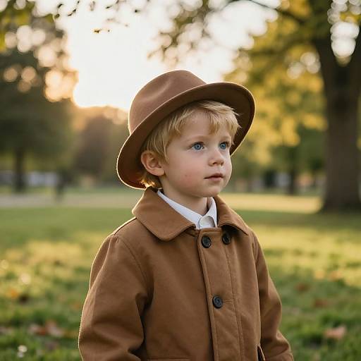 Innocent Boy in Sunny Park
