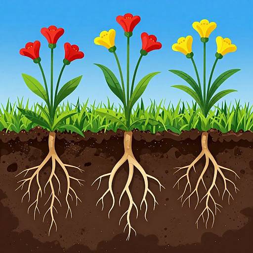 Inverted Garden with Sunlit Roots