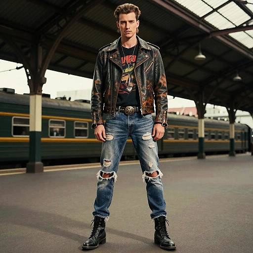 Edgy Rock Style at Historic Station