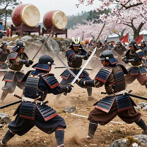 Feudal Japan Fierce Samurai Battle