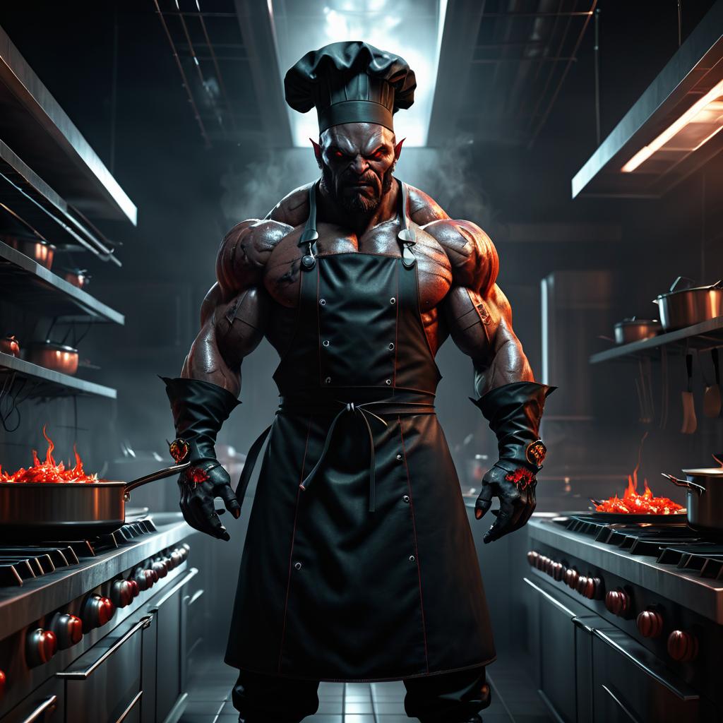 Apocalyptic Mutant Demon Chef Portrait