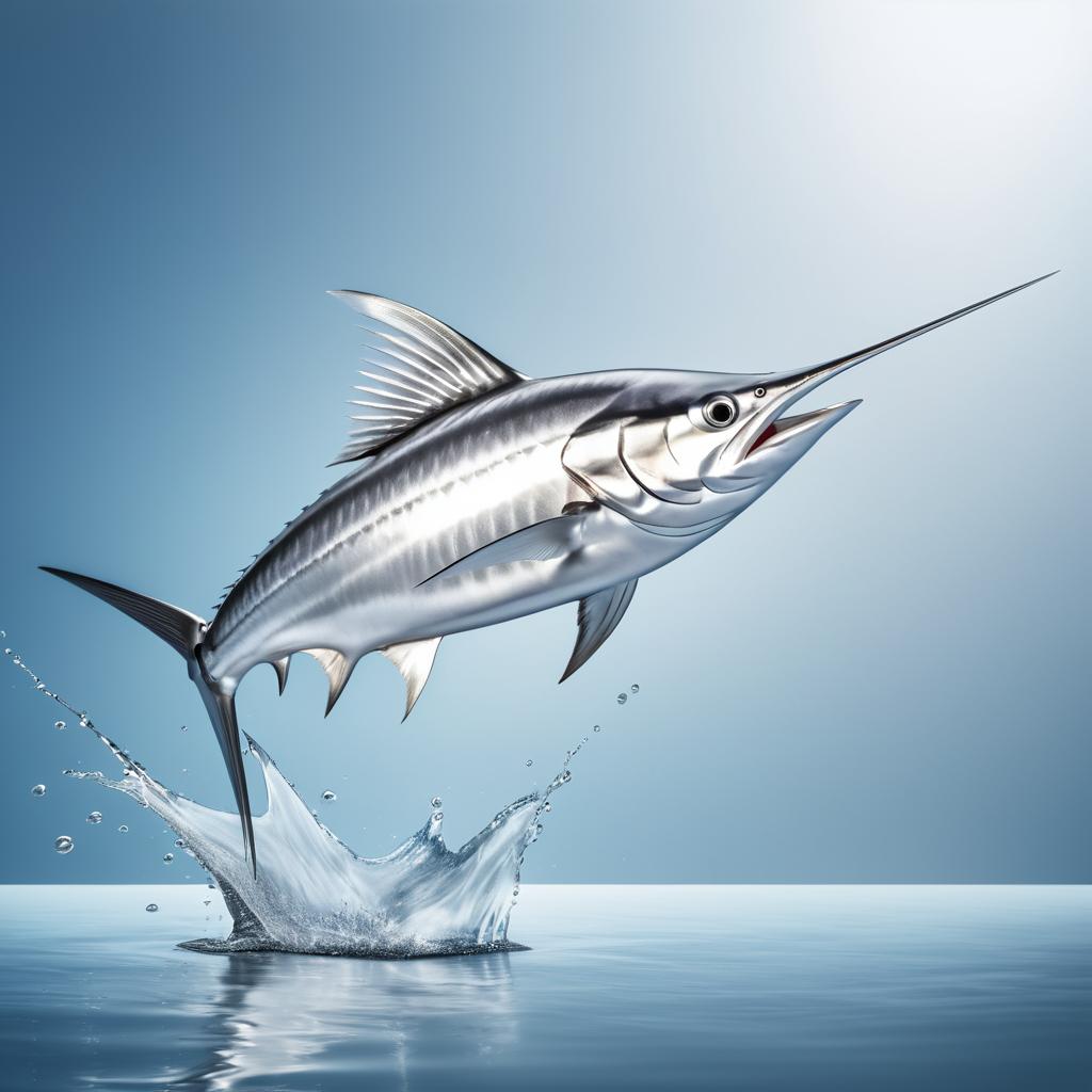 Ultra-Realistic Silver Swordfish in Action