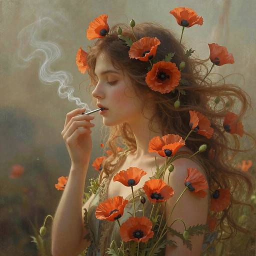 Opium Girl Art Nouveau Dream