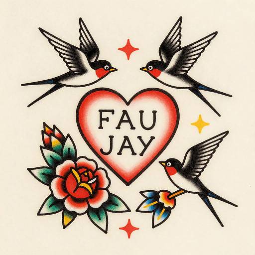 Classic American Traditional Family Tattoo