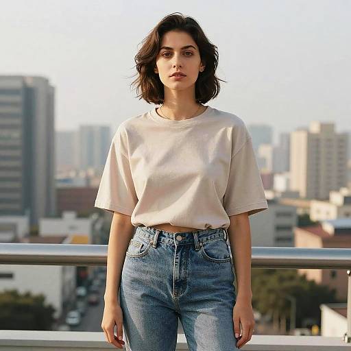 Confident Woman in Urban Chic Style