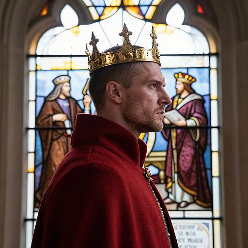 Regal Side-View Portrait of Stern Man