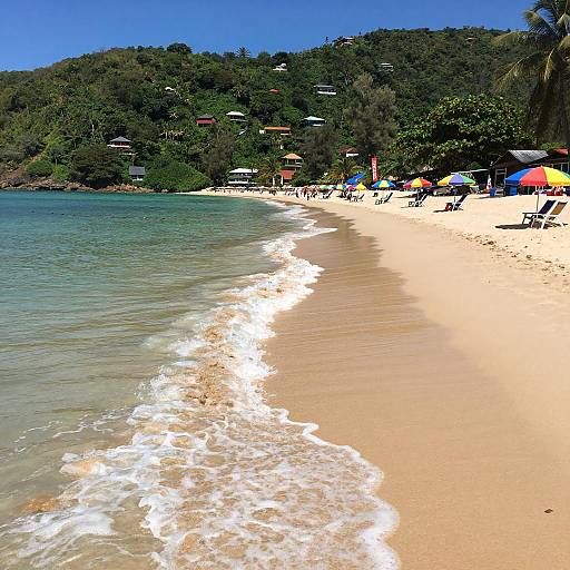Vibrant Tropical Beach Paradise Scene