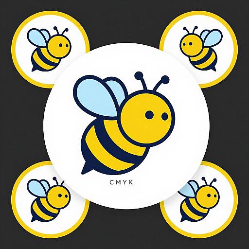 Vibrant Friendly Honeybee Logo Design