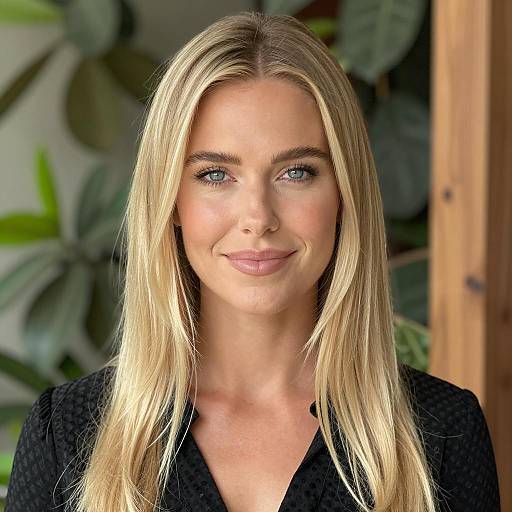 Elegant Blonde Woman in Nature