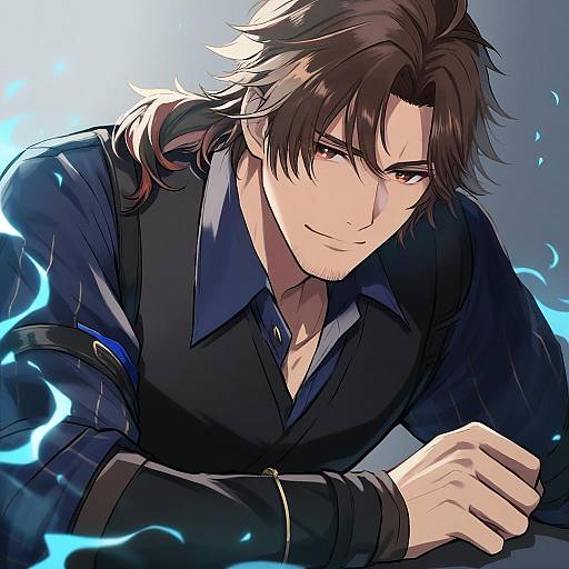 Illustration of Belmond banderas, nijisanji in the style of Natsuya (kuttuki)