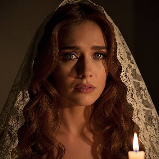 Photorealistic Portrait of Sorrowful Latin Woman