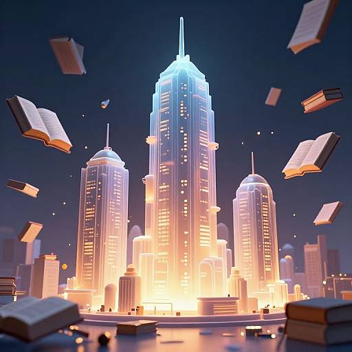 Cyberpunk 3D Futuristic Cityscape