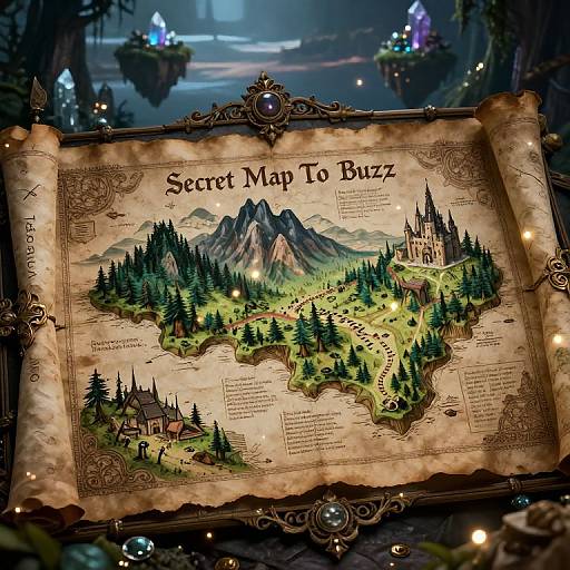 Vintage-style map titled 