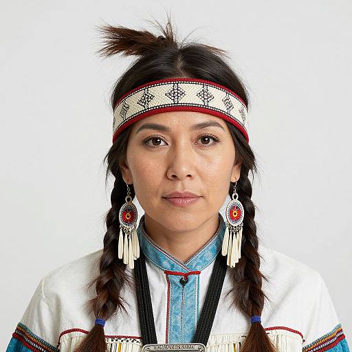 Close-Up Native American Costume Portrait
