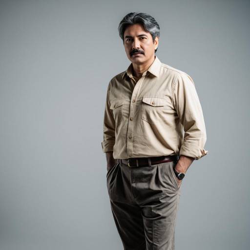 Middle-aged man in beige casual outfit