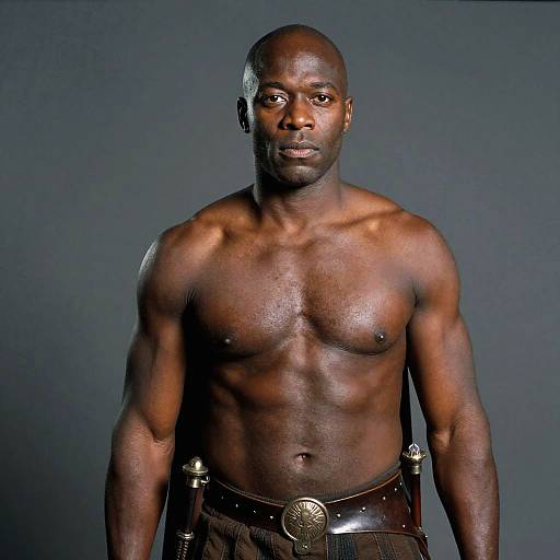 Imposing Black Númenórean Soldier Portrait