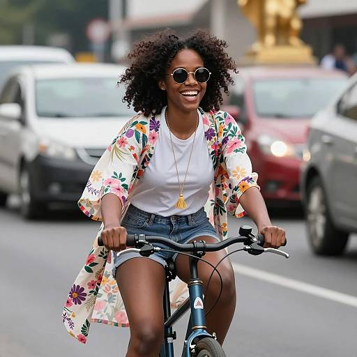 Joyful Ride of a Black Woman