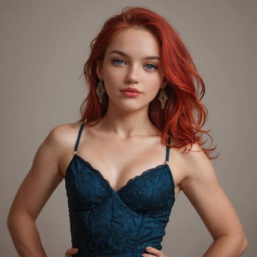 Joyful Young Girl with Red Hair
