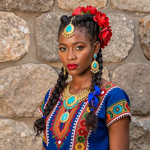 Confident Portrait of a Cultural Beauty