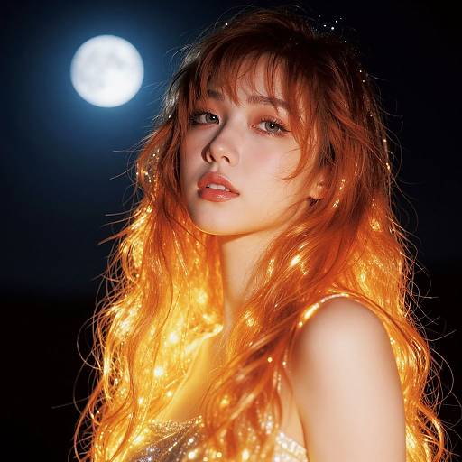 Shimmering Burning Beauty Portrait