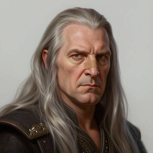 Saruman Caricature Portrait with Bandaid