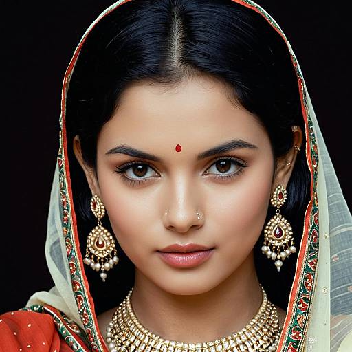 Elegant Girl in Traditional Saree Style