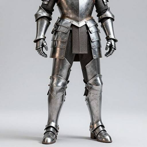 Person in Metallic Armor Suit