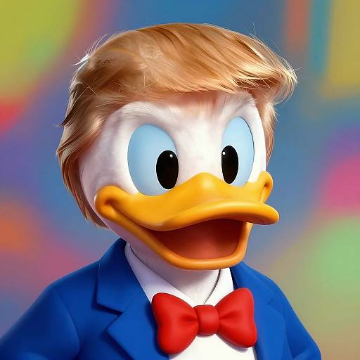 Donald Trump and Donald Duck Fusion Portrait
