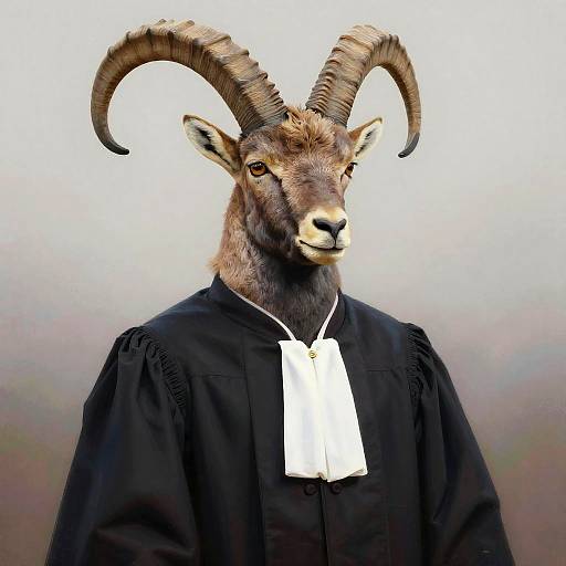 Stern Ibex Judge Digital Portrait