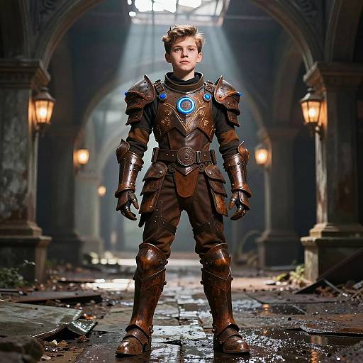 Teen Cosplayer in Excadrill Armor