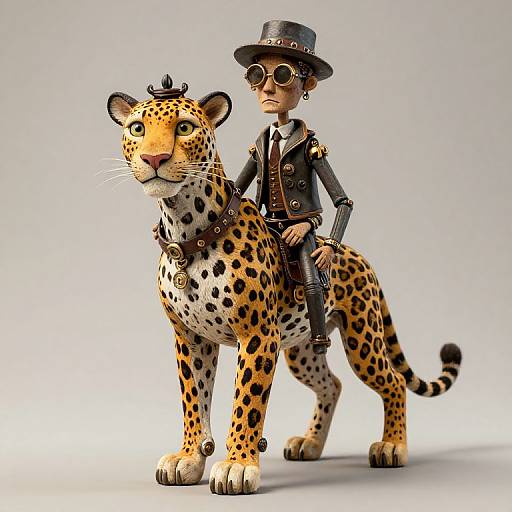 Steampunk Leopard Stop Motion Portrait