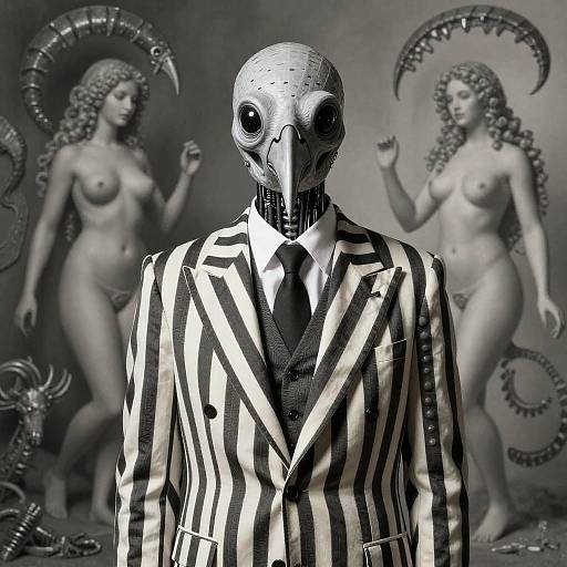 Venus in Scorpio Bird-Faced Portrait