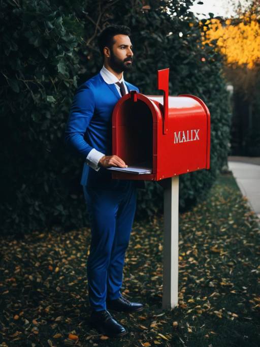 Man in Mailbox Costume Standing Outdoors