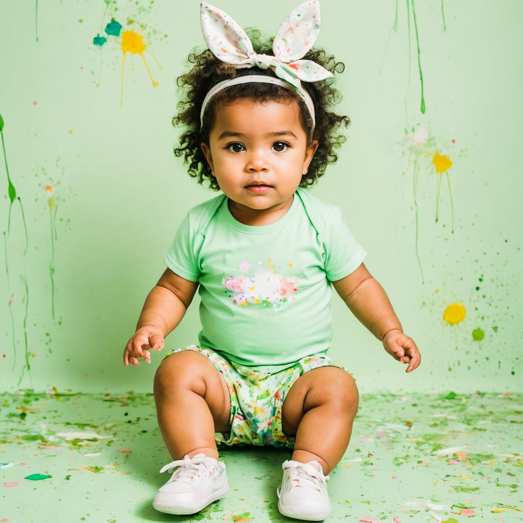 Adorable Baby in Pastel Easter Theme