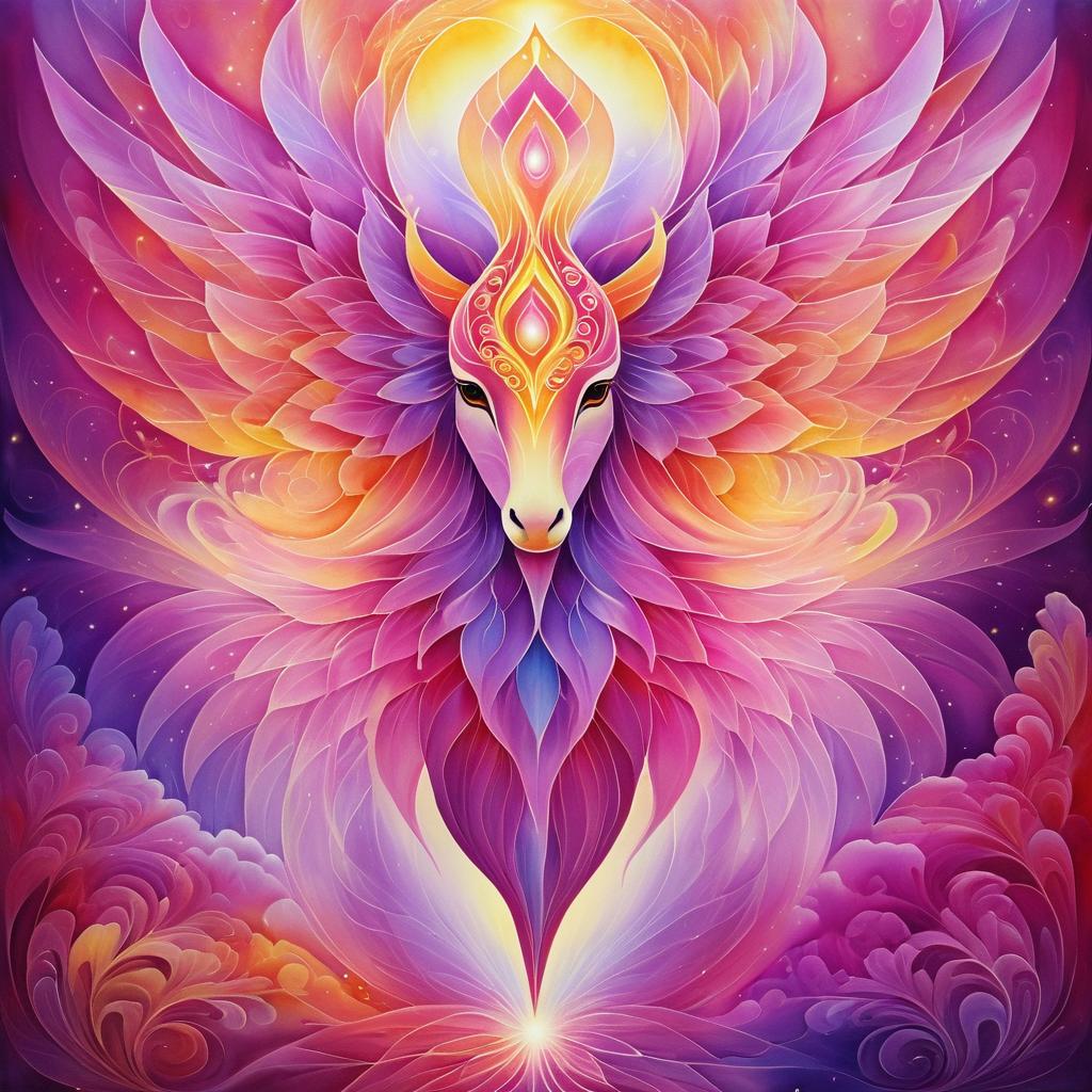 Mystical Spirit Guide in Ethereal Colors