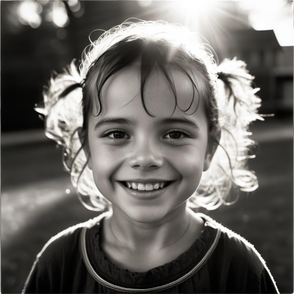 Portrait of a Smiling Child at Midday