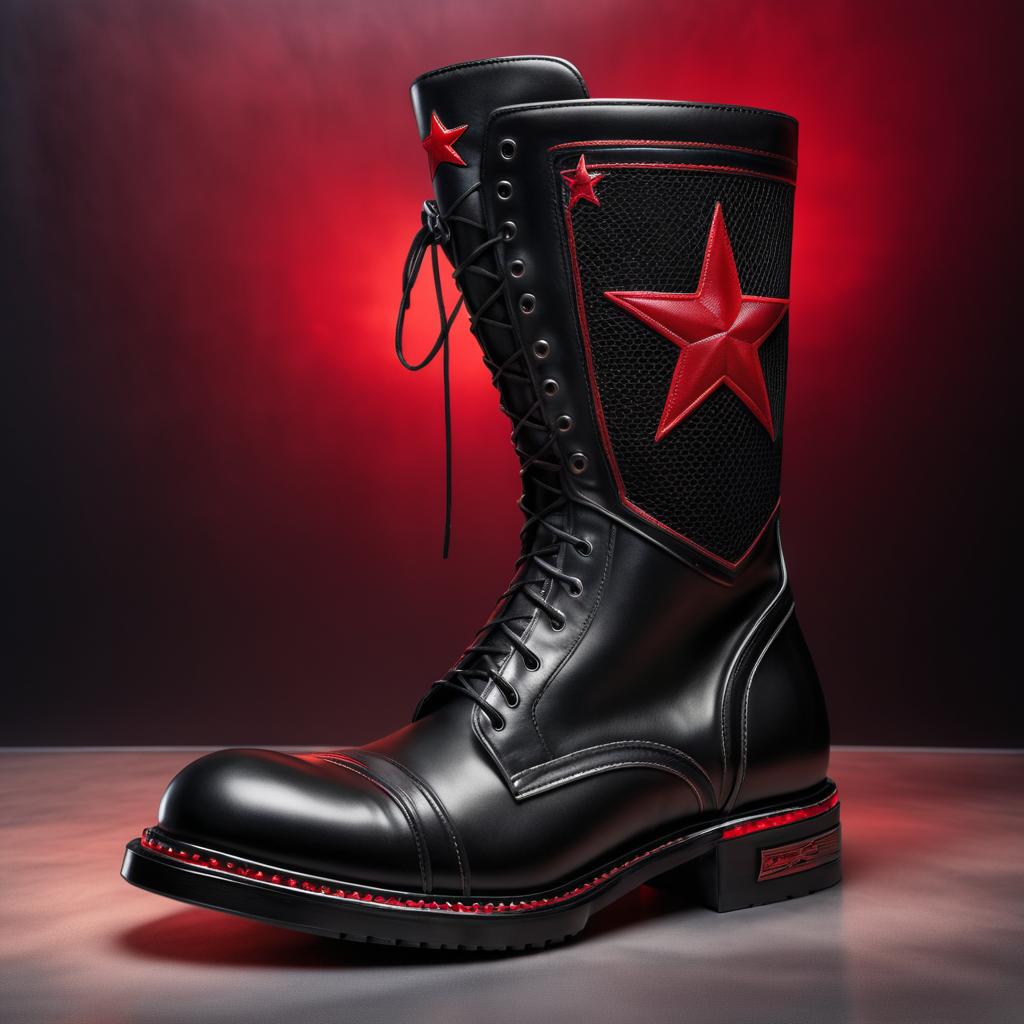 Photo-Realistic Military Boot Close-Up