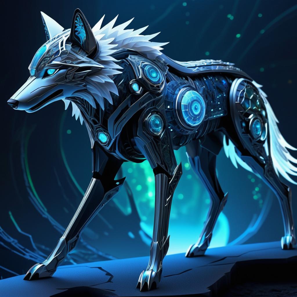 Bioengineered Wolf in Futuristic Fantasy