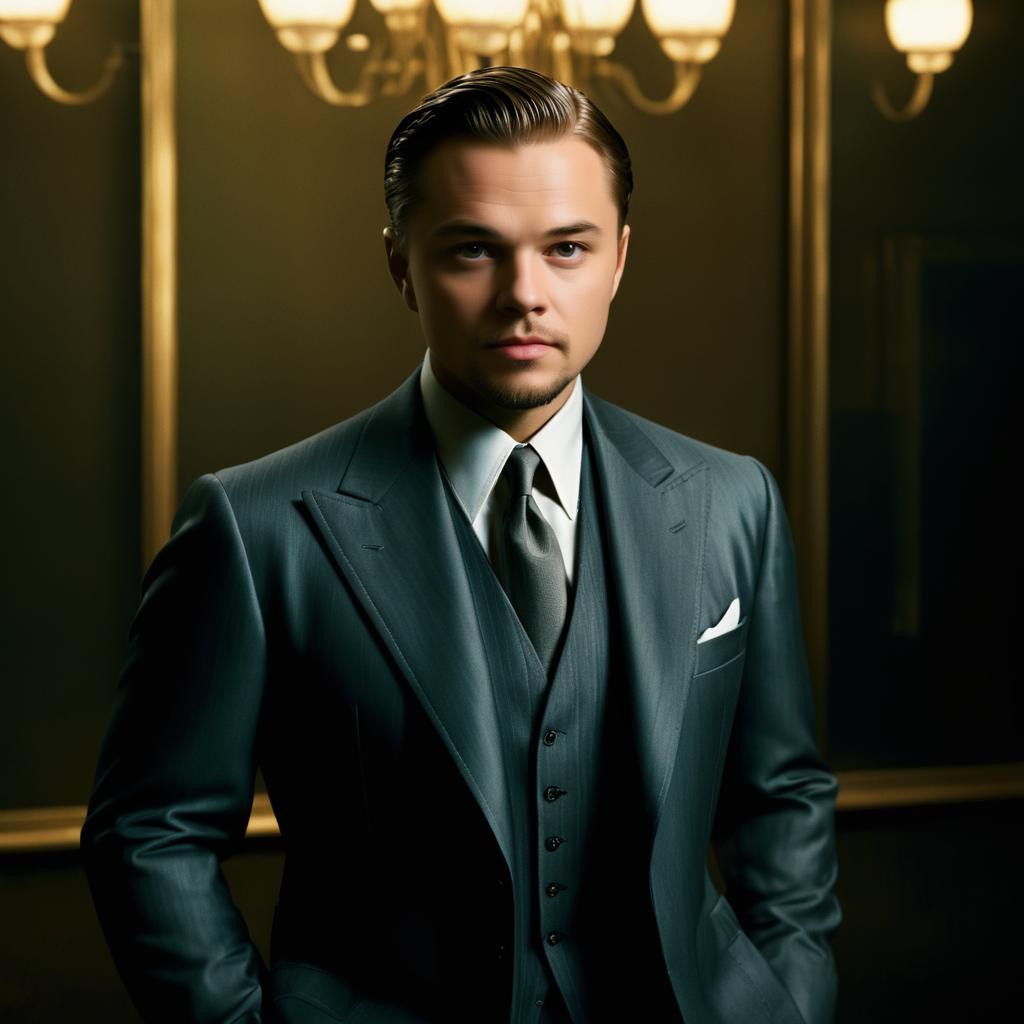 Cunning Con Artist Portrait of DiCaprio