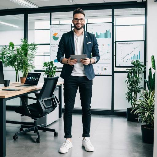 Tech Startup Founder in Modern Office