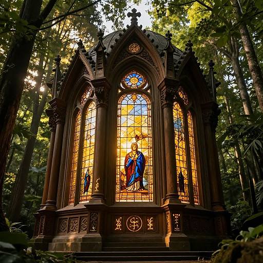Ancient Tabernacle Sanctuary in Forest