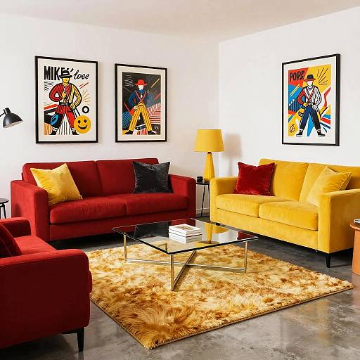 Vibrant Contemporary Living Room Design