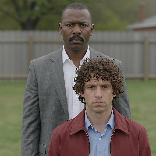 Outdoor Portrait of Two Stylish Men