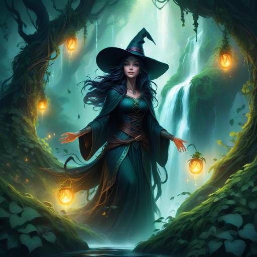 Mysterious Witch in Enchanted Forest Mysterious Witch in Enchanted Forest